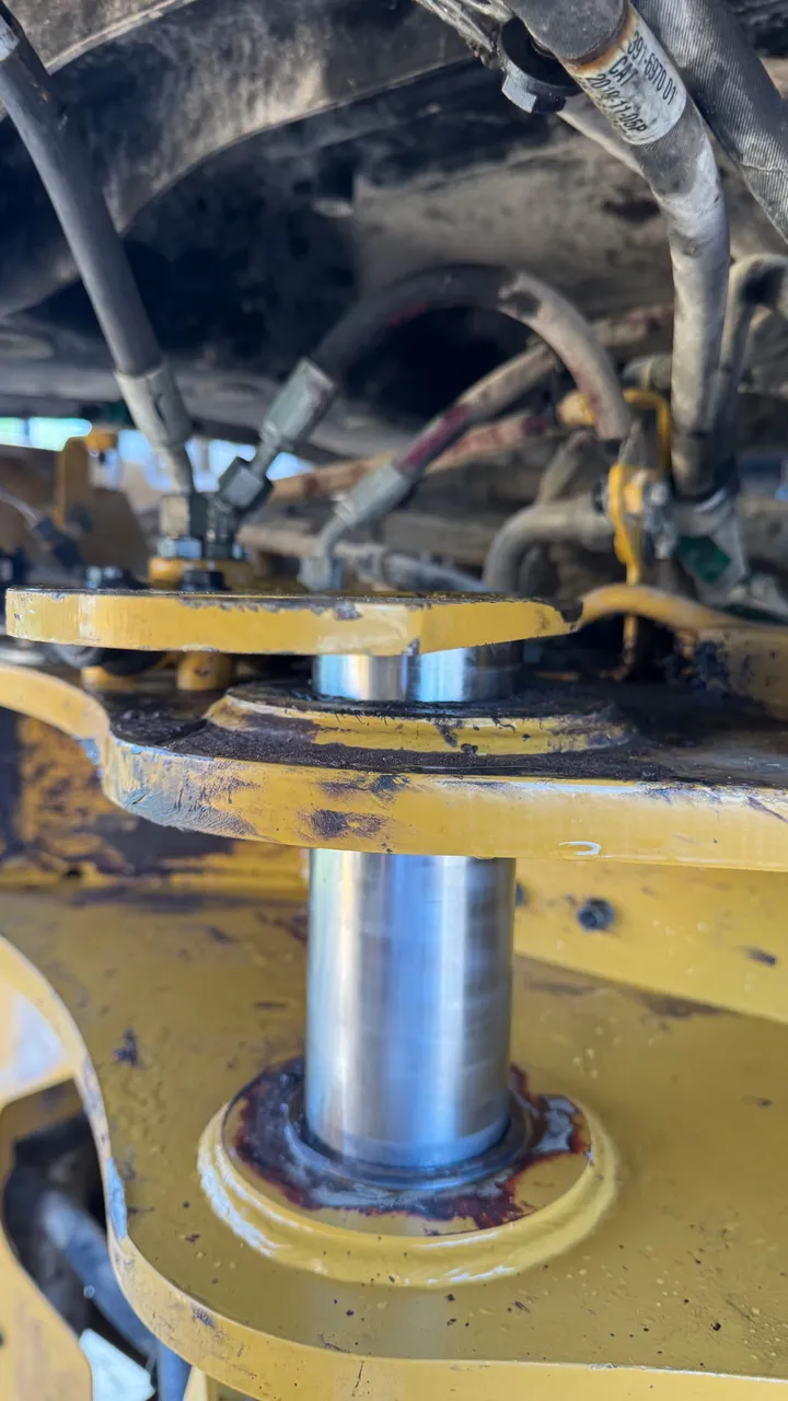 Machined pin bore — detail